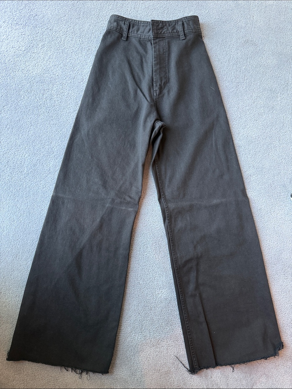 Zara Women's Black Wide-Leg Flare Jeans